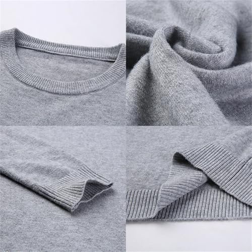 Slim Fit Knit Pullover for Men Wool Sweater V Neck Lightweight Long Sleeves Soft Jumper Top4