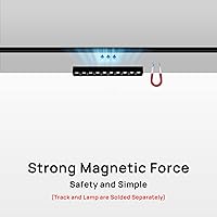 Vista 4 de SCON Sistema de iluminación de riel magnético empotrado de 4 cables montado al ras para cabezal de luz de lámpara LED, sección de riel lineal