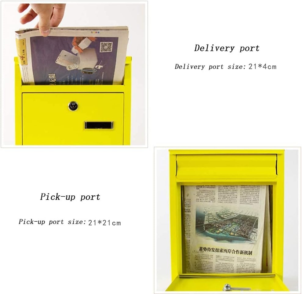 Lock Drop Box - Wall Mount Mailbox - American Style (Medium)