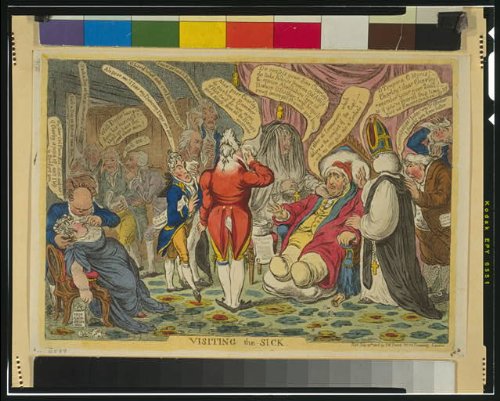 HistoricalFindings Photo: Visiting Sick,James Gillray,1806,Charles Fox,Mrs Fitzherbert,Prince of Wales 1