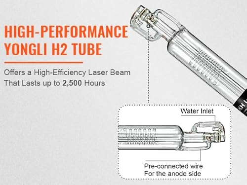 50W CO2 Laser Engraver, 20" x 12" Laser Cutter Machine with 2-Way Pass Air Assist, Compatible with LightBurn, CorelDRAW, AutoCAD, Windows, Mac OS, Linux, for Wood Acrylic Fabric More - Image 8