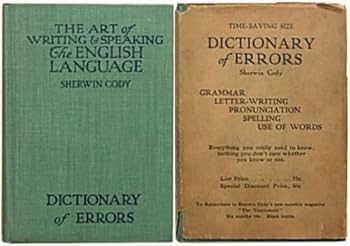 Hardcover Dictionary of errors (Art of writing and speaking the English language) Book