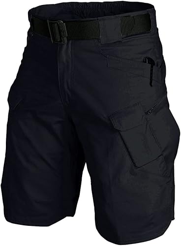 Miniatura 8 de Pantalones cortos tácticos de entrenamiento para hombre, uso al aire libre, casual, de secado rápido, con múltiples bolsillos 28-46 (sin cinturón)