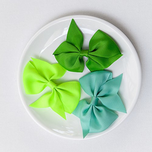 40 Pack 3.5 Inch Hair Bows Baby Girls Children Grosgrain Ribbon Alligator Hair Clips 20 In Pair #TOP2