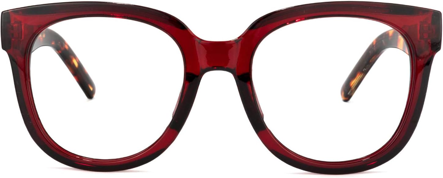 Zeelool Unisex Retro Oversized Square Blue Light Blocking Glasses Harrell ZOP049594