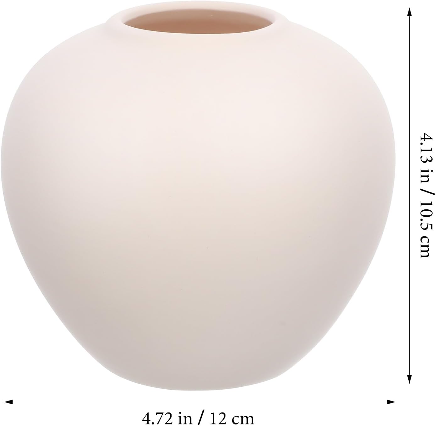 ARTIBETTER Ceramic Vase 4.33X4.33X4.13In Round Modern Decorative Vase for Dry Flower Arrangement Lightweight Small for Office Balcony Living Room
