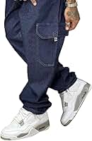 Calça Cargo Jeans Elástico E Cordão Na Cintura Bolsos Laterais