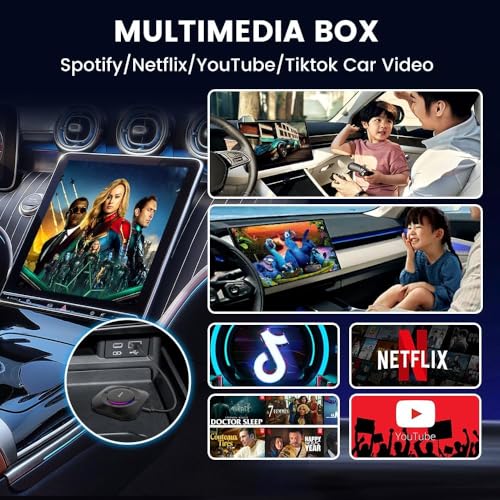 Image of Carlinkit Tbox S2 Android 13.0 Ai Box (Superior Version), Qualcomm 6115 Chip with 4+64GB, 4G Cellular, IPTV Video, SIM /TF Card, Google Play, Only Suitable for Factory Wired CarPlay /AA Cars