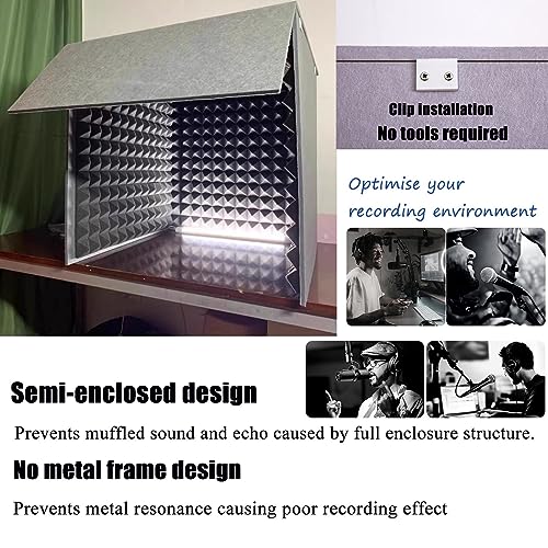 Mousse absorbante haute densité pour bouclier d'isolation microphone de table - 6