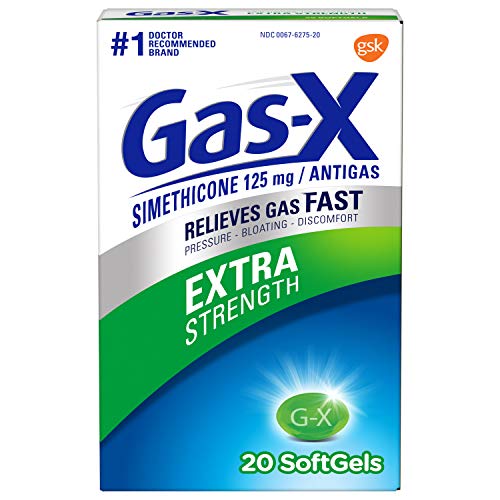 Gas-X Ex Cápsulas de Gelatina Mole Tamanho 20 unidades Gas-X Extra Forte Alívio de Gás