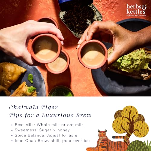 Image of Herbs & Kettles Refill - Masala Chai - 7 oz (200 g) | Single-Origin Assam Black Tea with Ginger, Cardamom, Cinnamon & Cloves | Traditional Spiced Chai | Hot or Iced Tea