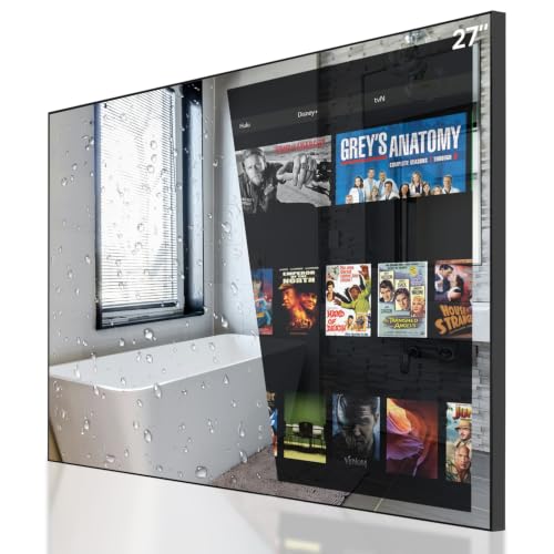 Image of 27 Inch Smart Mirror TV, Waterproof LED TV for Bathrooms and Hotels