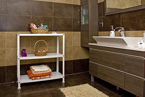 Miniatura 9 de Simonrack Estantería Metálica Almacenaje, 3 Baldas, Alta Capacidad Carga 100 Kg, 900x1000x300 Mm, Estantería Salón Baño Cocina, Blanco - Simonhome Classic