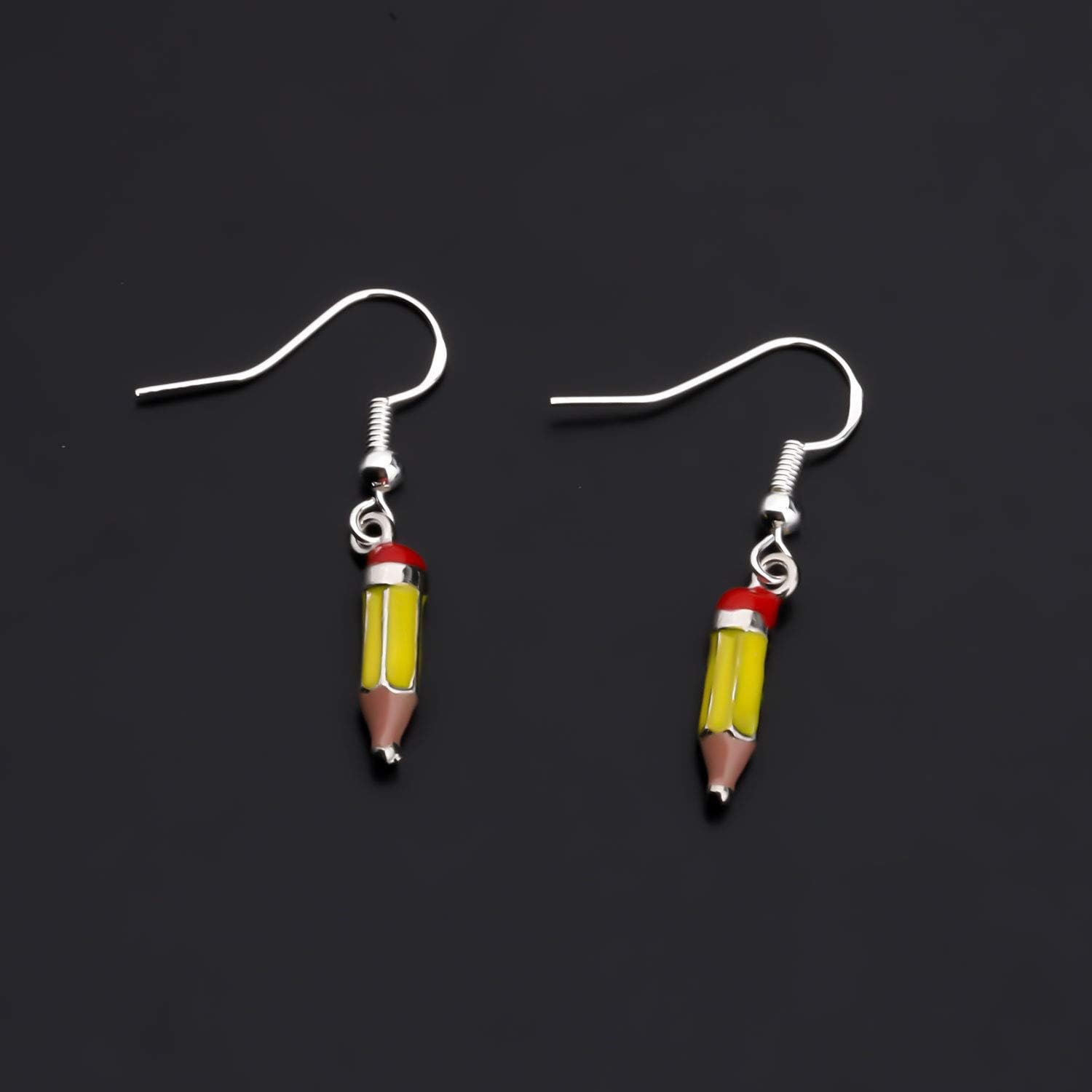 Tiny Pencil Earrings Teacher Earrings Back to School Gift Funky Pencil Drop Earrings