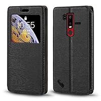 Custodia Flip In Pelle PU Con Finestra Visibile E Chiusura Magnetica 582944