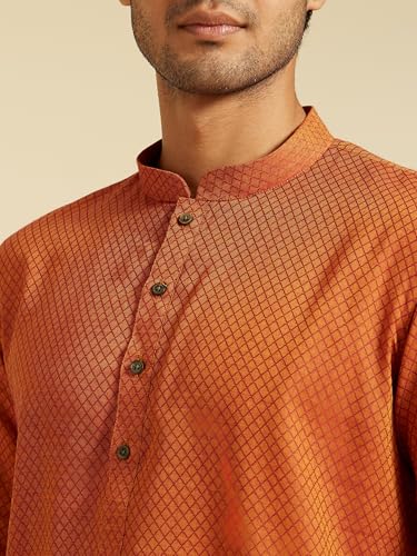 Image of DIWAS BY MANYAVAR Men's Cotton Self Design Kurta (1pc)