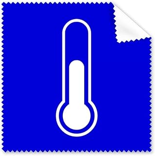Temperature Blue Square Warning Mark Cleaning Cloth Phone Screen Glasses Cleaner 5pcs