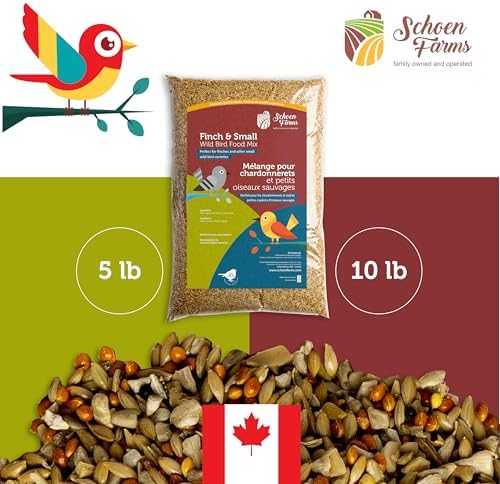 Schoen Farms Finch & Small Bird Seed Mix – 2.27 kg Bag – Shell-Free Wild Bird Food for Finches, Chickadees & Siskins – Canadian Grown — view 5
