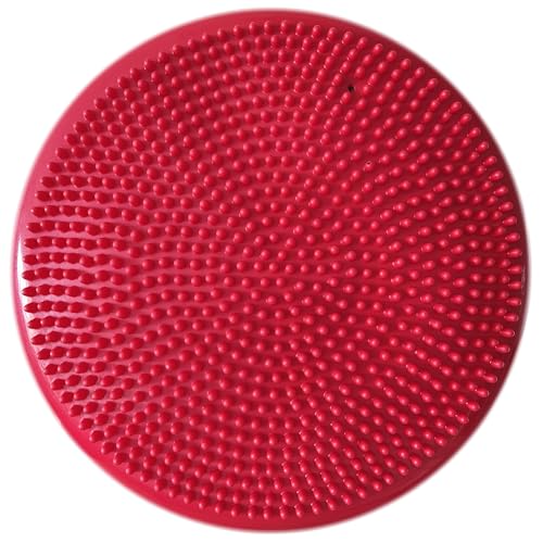Image of AppleRound Inflated Wobble Cushion with Hand Pump, Air Stability Board (Extra Thick), Core Balance Disc for Adults, Sensory Wiggle Seat for Kids, Flexible Seating for All Age, 13.5in / 34cm Diameter