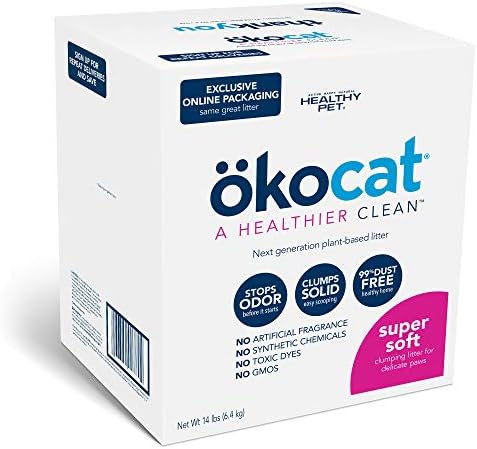 ökocat Super Soft Natural Wood Clumping Cat Litter with Odor Control 14 lbs Large