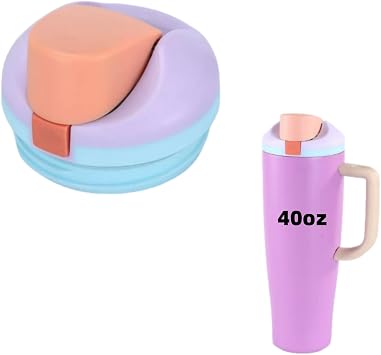 Replacement Lid Compatible with Owala Freesip Sway 40oz Tumbler, Leakproof Water Bottle Tumbler Lid Accessory Compatible for Owala 40OZ, BPA-Free