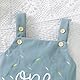 UUAISSO Baby Mädchen Erster Geburtstag Outfits Niedlich One Stickerei Sling Cord Strampler Sommer Body Cake Smash Jumpsuit Hellblau 6-12 Monate