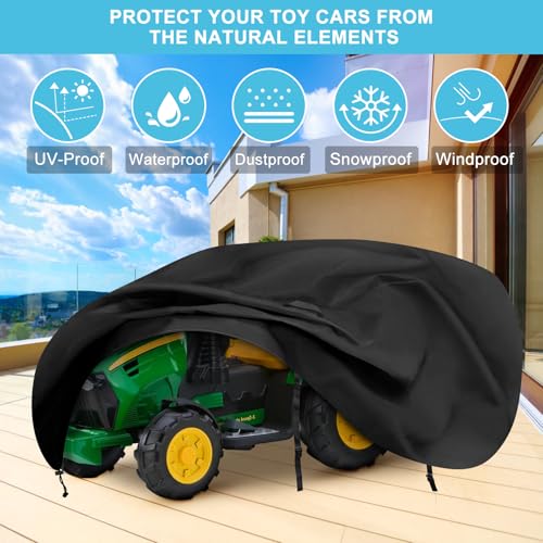 Image of Kids Ride On Toy Tractor Cover, 70 inch x 28 inch x 26 inch Outdoor Waterproof Cover