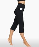 ALONG FIT Flared Leggings-for-Women Capri Yoga Pants with Pockets Crossover Bootcut High Waisted Tummy Control 20"/30"
