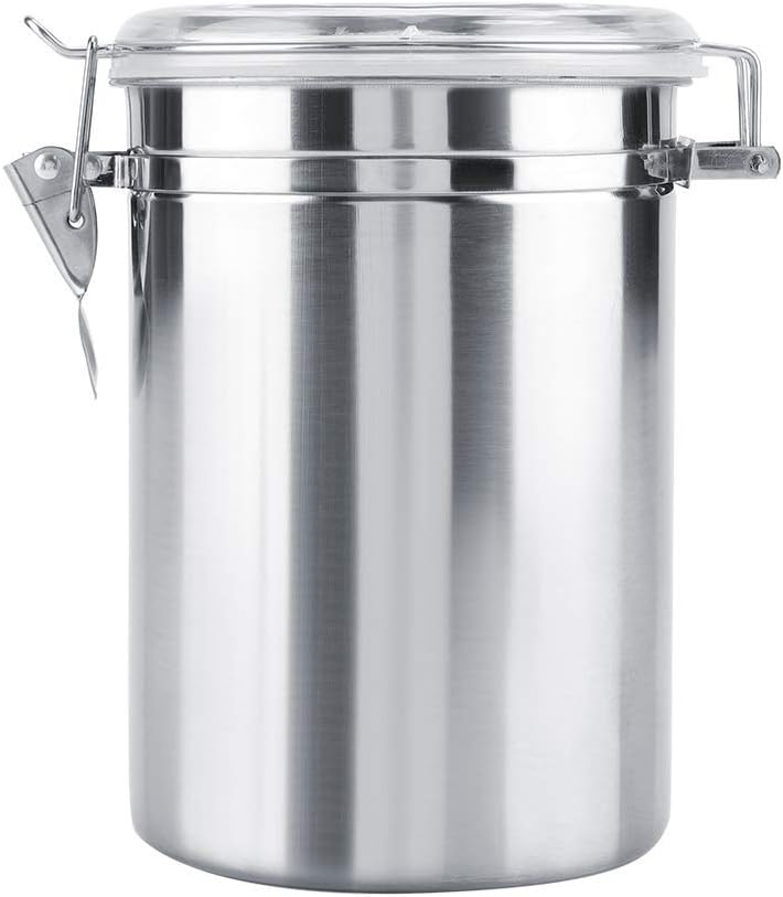 Fdit Stainless Steel Coffee Container Vacuum Sealed Storage Jar for Sugar Tea Bean(1900ml)