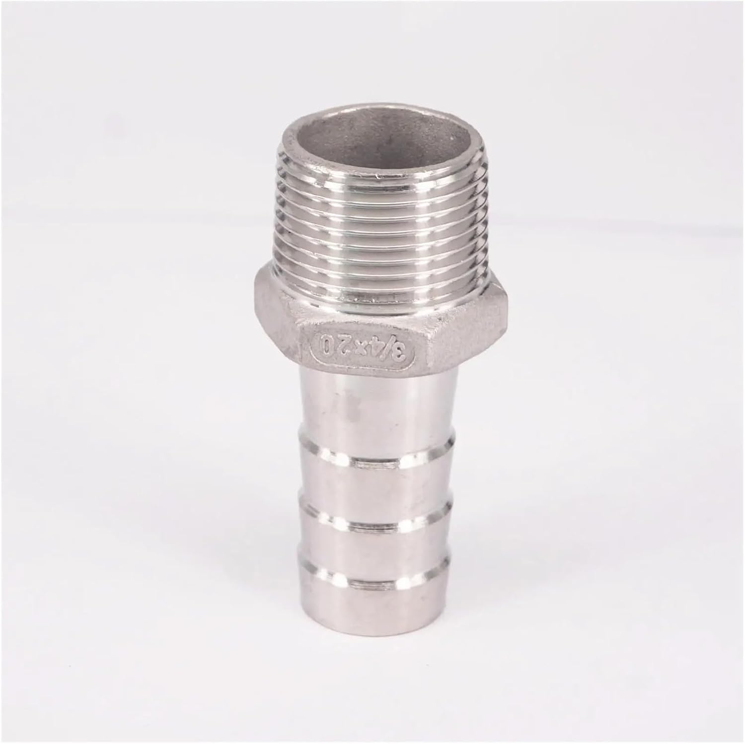 1" BSPT Male x 20mm Hose Barbed 304 Stainless Steel Pipe Fitting Hose tail Connector 230 PSI