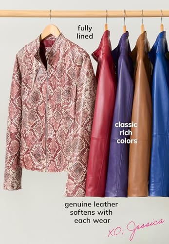 Jessica London Women's Plus Size Leather Poncho4