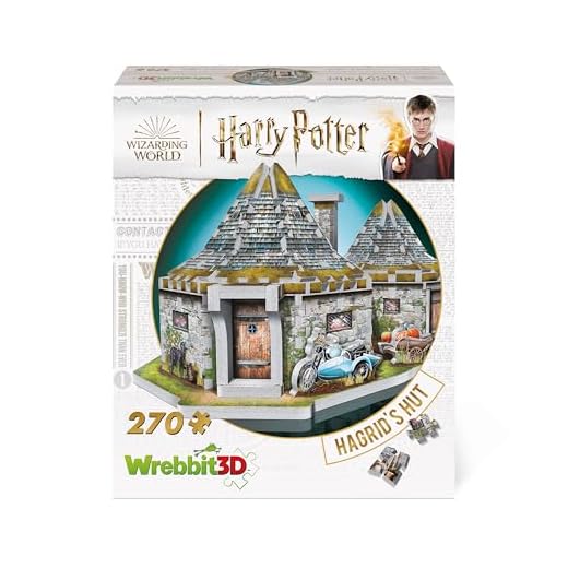 Wrebbit 3D Puzzle HOGHAG Hagrid's Hut Harry Potter-pussel, (270 delar)