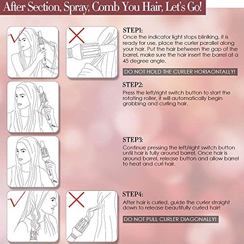 Hair Curling Wands Hair Curly Iron Tourmaline Ceramic Instant Wavy Hair Curler Heat Hair Curly Iron #TOP5