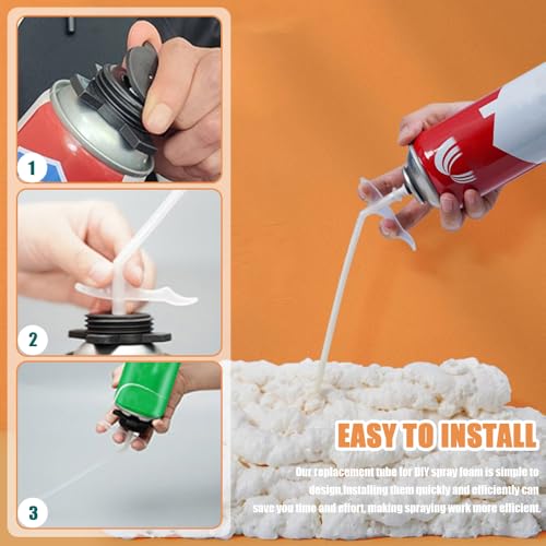 TRKETK 20 Stück Expanding Foam Nozzle Replacement Spray Foam Replacement Tubes Replacement Tube for DIY Spray Foam for Filler Spare Nozzles Caulking and Sealing Small Gaps in Balcony Doors Windows