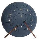 Yasisid Steel Tongue Drum 12 Inches 13 Notes Hand Pan Drum Percussion Instruments with Soft Bag, Dru