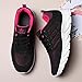 Women's Flexible Knit Athletic Sneakers Lace Up Breathable Soft Casual Non Slip Comfortable Arch Support Footwear for Work Walking Daily Use Commute Outdoor Athletic Fashion Leisure Shoes Pink