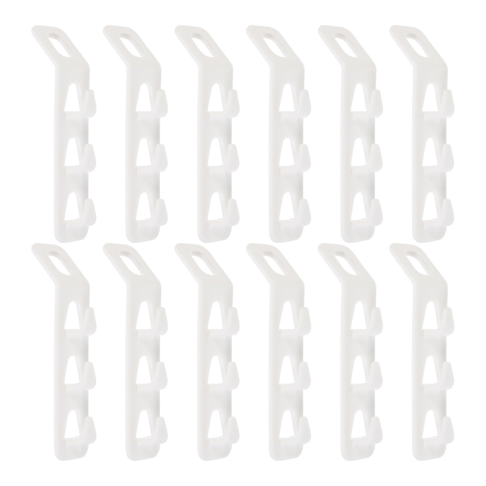 Hangers for Clothes Space Savers 12pcs Clothing Hanger Connector Hooks Heavy Duty ABS Material Slim Design Home Travel Closet Organizer Clothes Extender Hook