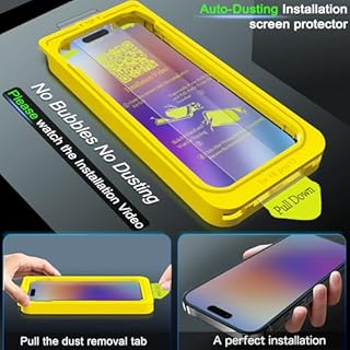 IMBZBK [Auto-Dust Removal] 3 Pack Matte Screen Protector for iPhone 17 [Military Grade] Accessories, Case Friendly Film, 3 Tempered Glass Camera Lens Protector, Anti-Glare, Smooth as Silk