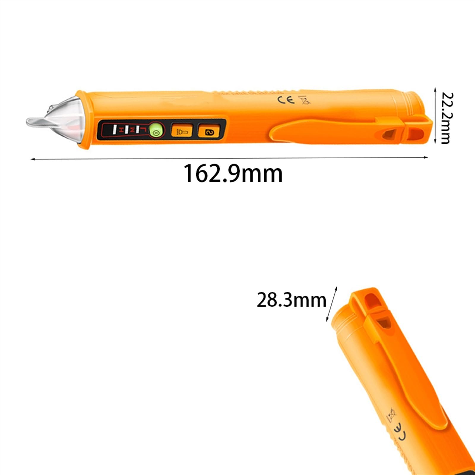 Czujniki napięcia AC/DC, bezdotykowy tester, miernik prądu 12-1000 V, czujnik elektryczny, ołówek testowy, AC 10 A (silnik ze wspornikiem)