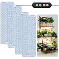 LPMZMBL 36W Ultra-Thin Panel Full Spectrum Grow Lights, 768 LEDs Growing Light for Indoor Plants with Daisy Chain Function, Grow Lights for Seed Starting with 4/8/12H Auto On/Off Timer (4pcs)