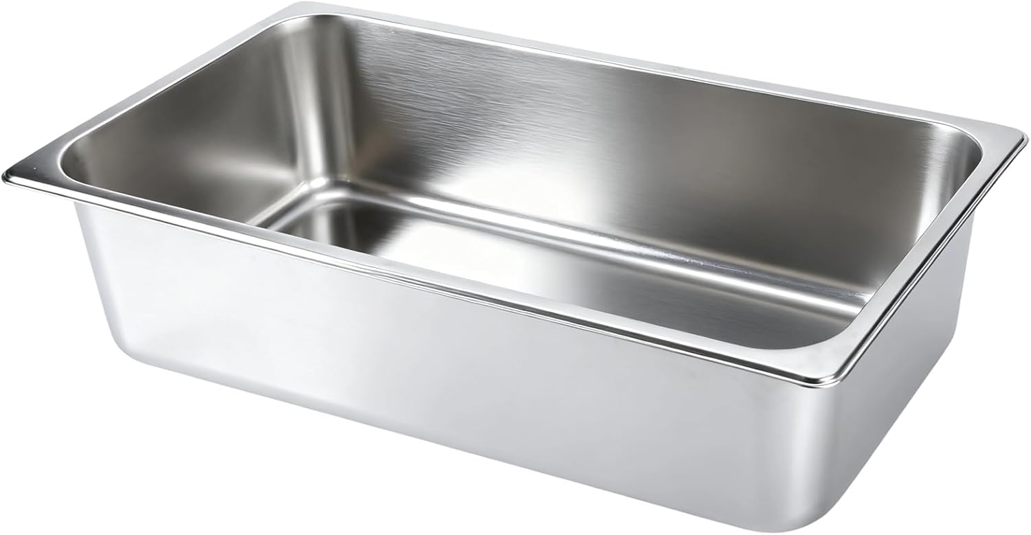 VOISEN 2 Pack Hotel Pans,1/1 Size 6" Deep,Anti-Jamming Steam Pan,Commercial Stainless Steel Pan, Steam Table Pans Full Size - Image 7