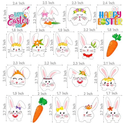 36Pcs Happy Easter Party Cupcake Toppers Decorations Easter Bunny Carrots Cupcake Toppers For Easter Spring Theme Birthday Party Supplies #TOP5