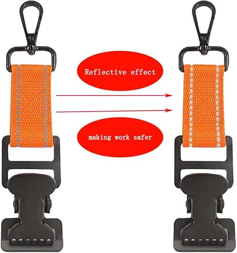 Miniatura 3 de 2 correas de guante de bombero, clips de metal para el trabajo, correa de guante, artículos de trabajo fáciles de transportar (un solo clip)