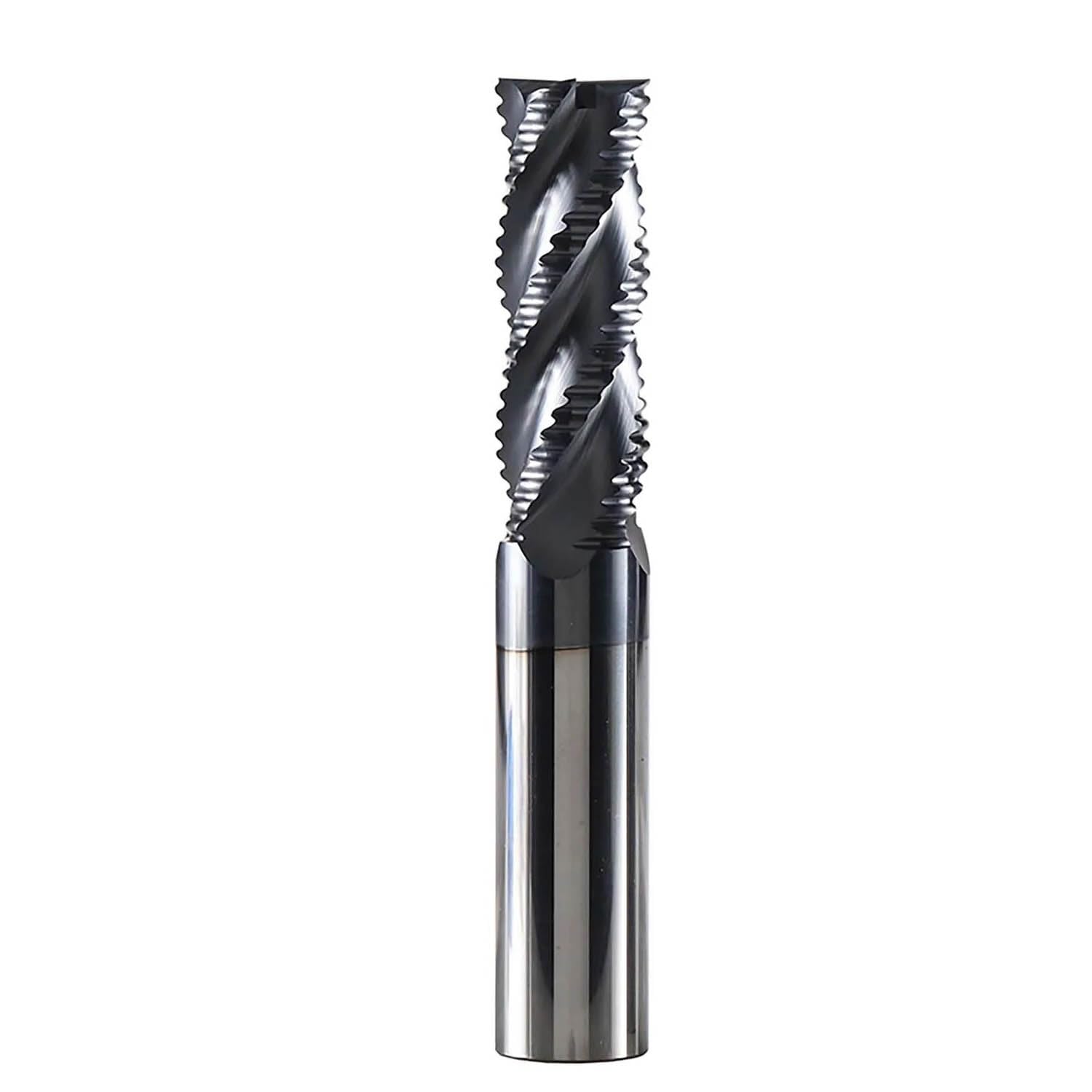 6mm to 20mm Shank Solid Carbide Roughing End Mills HRC50 4 Flute CNC Milling Cutter Bits Router Bit for Metal Rough Machining(P4C-D8.0)