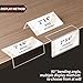 20 Pack Acrylic Rigid Library Shelf Label Holders for School Office Library Book Shelves Tags Shelf Labels with Sticky Dots, Transparent Tabletop Price Sign Stand for Store Bakeries (2x4 in)