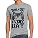 Produktbild style3 Gamer Workout Herren T-Shirt Play Sport Station Controller ps Game, Größe:L;Farbe:Grau meliert