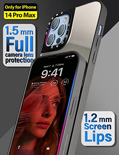 Viromo Mirror Case For Iphone 14 Pro Max (Only) With Screen Protectors [2 Pack], Shockproof Soft Corners, Bye Bye Pocket Mirror, Cute Slim Case For Girls, Womens #TOP3