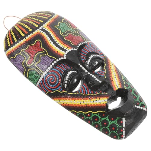 Vaguelly Máscara Tribal Decorativa de Madera Escultura de Pared Artesanal Africana Aleatorio Adorno Tiki para Decoración y Oficina