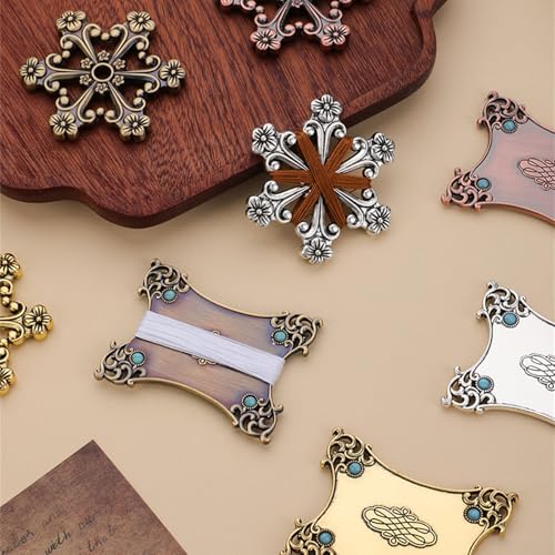 5 bobinas de hilo de metal antiguo para evitar enredos en hilos de coser 4