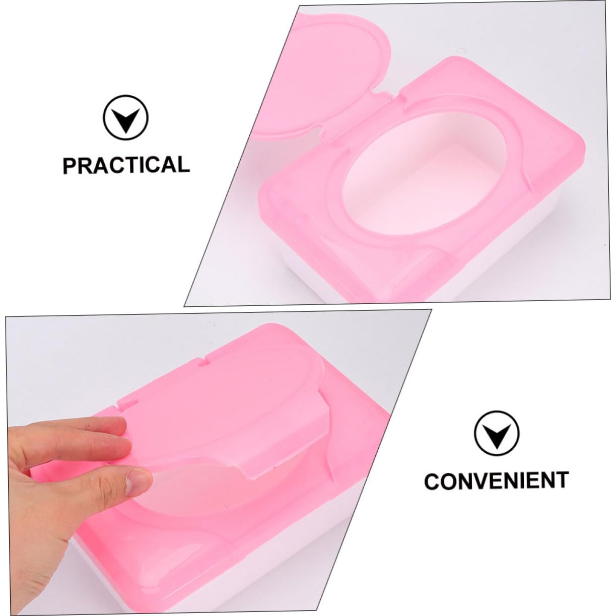 Alipis 5pièces Distributeur De Lingettes Réutilisable Boîte à Mouchoirs Portable avec Couvercle pour Organiser Lingettes Humides Voyage